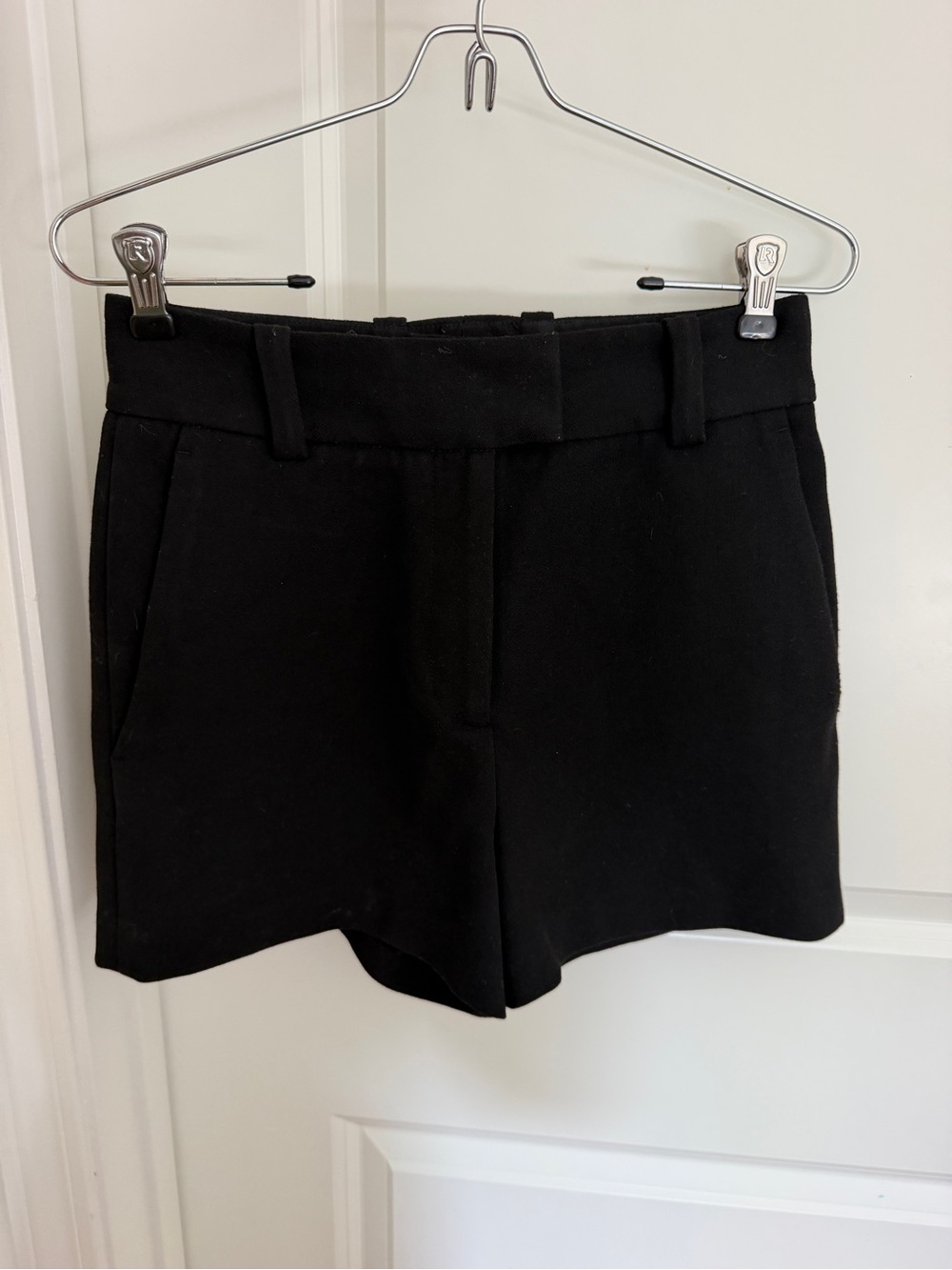 Maje Black High-Waist Tailored Shorts